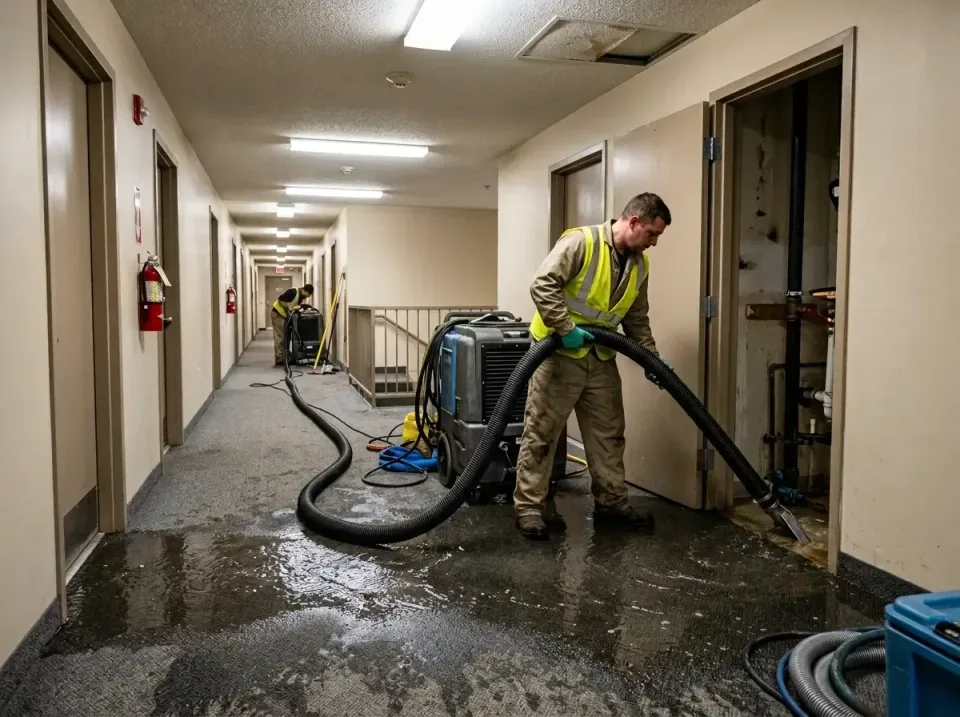 multi-unit-apartment-hallway-f-005 — frequently asked questions, Emergency Burst Pipe Water Extraction & Removal in Gardnert…